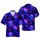 Galactic Nebula Alien Bigfoot Hawaiian Pattern: Peace Signs, UFOs, Tree Reflections Short-sleeve Hawaiian Shirt - 1
