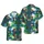 Costumed Bigfoot Dinosaur Skull Scene: Mummy Ghost Witch Tropical Palm Hibiscus Plumeria Short-sleeve Hawaiian Shirt - 1