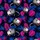 Virginia Opossum Palm Monstera Foliage Electric Blue Fuchsia Black Pattern Short-sleeve Hawaiian Shirt - 7