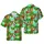 Santa Hawaiian Adventure Design: Surfing Santa, Beach Scenes, Woody Car & Reindeer Print Short-sleeve Hawaiian Shirt - 1