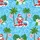 Surfing Santa Claus Christmas Hawaiian Red Shirt Polka Shorts Palm Ocean Design Short-sleeve Hawaiian Shirt - 7