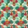 Hawaiian Tiki Mask Pineapple Red Hibiscus Palm Monstera Teal Green Pattern Short-sleeve Hawaiian Shirt - 7