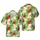 Raccoon Waving Peeking Hawaiian Hibiscus Bird Of Paradise Foliage Peach Wash Pattern Short-sleeve Hawaiian Shirt - 1