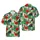American Opossum Hawaiian Pattern: Snarling, Peace Sign Opossums, Monstera & Tan Mosaic Short-sleeve Hawaiian Shirt - 1