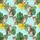 Tabby Cats Tropical: Realistic Felines, Yellow Bananas, Green Palm Fronds, Aqua Water Short-sleeve Hawaiian Shirt - 7