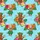 Hula Tabby Cats & Tiki Masks: Tropical Hibiscus Plumeria Water Wave Fabric Design Short-sleeve Hawaiian Shirt - 7