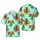 Hula Tabby Cats & Tiki Masks: Tropical Hibiscus Plumeria Water Wave Fabric Design Short-sleeve Hawaiian Shirt - 1