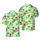 Pug Owner Surfing Pugs Flamingo Donut Floaties Palm Tree Hibiscus Ocean Island Design Short-sleeve Hawaiian Shirt - 1