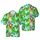 Santa Claus Tropical Beach Reindeer Holiday Scene - Palm Trees, Surfboards, Cocktail Short-sleeve Hawaiian Shirt - 1