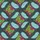Geometric Animal Print Botanical Shapes Blue Black Pink Yellow Teal Textile Artwork Short-sleeve Hawaiian Shirt - 7