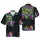 Hawaiian Geometric Triangles Animal Print Zig-Zag S-Shapes Black Pink Teal Yellow White Short-sleeve Hawaiian Shirt - 1