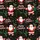 Christmas Santa Dancing Running Candy Cane Figures Holly Red Berry Golden Star Design Short-sleeve Hawaiian Shirt - 7