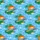 Emerald Alligator Open Jaws Palm Tree Island Sunset Water Wave Birds Mountains Design Short-sleeve Hawaiian Shirt - 7