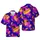 Dachshund Hot Dog Hawaiian Galactic Purple Magenta Blue Golden Yellow Art Design Short-sleeve Hawaiian Shirt - 1