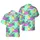 Hatted Skeletons Unicorn Floats Pool Water Hawaiian Botanical Print Design Short-sleeve Hawaiian Shirt - 1