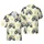 Agriculture Tropical Tractor Linocut: Golden Wheat Stalks Botanical Fabric Print Short-sleeve Hawaiian Shirt - 1