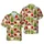 Santa Cowboy Faces Gingerbread Trees Saguaro Cactus Pine Poinsettia Candy Cane Design Short-sleeve Hawaiian Shirt - 1