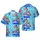 Patriotic Skeleton Rider American Flag Shark Octopus Parrot Anchor Ocean Star Print Short-sleeve Hawaiian Shirt - 1