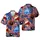 Bowling Pin Explosive Strike Hawaiian Grunge Flag: Red White Blue Lightning, Fire, Orange Glow Short-sleeve Hawaiian Shirt - 1