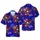 Uncle Sam Cat & Eagle Hawaiian Pattern with Flag Flowers Firework Star Motif Short-sleeve Hawaiian Shirt - 1