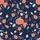 Hawaiian Autumn Pumpkins Gourds Grapes Maple Leaves Navy Coral White Dot Short-sleeve Hawaiian Shirt - 7