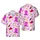 Hot Pink Cowboy Boots Hawaiian Pattern with Champagne, Lasso, Pink Hearts, Hats Short-sleeve Hawaiian Shirt - 1
