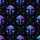 Hawaiian Pattern Stylized Mushrooms Glowing Gradient Moon Star Sun Glyphs Stardust Textile Short-sleeve Hawaiian Shirt - 7