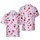 Pink Martini Glass & Red Cherry Pattern: Citrus Twist, White Sparkles, Lavender-Pink Canvas Short-sleeve Hawaiian Shirt - 1
