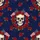 Hawaiian Skulls, US Flags, Rose Wreaths Seamless Navy Mosaic Motif Short-sleeve Hawaiian Shirt - 7