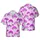 Tropical Botanical Hawaiian Amanita Muscaria Stylized Pink Magenta Seamless Fabric Pattern Short-sleeve Hawaiian Shirt - 1
