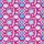 Fuchsia Cyan Hawaiian Fabric Print: Geometric Polka Dot Inverted Heart Mosaic Short-sleeve Hawaiian Shirt - 7
