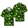 St. Patrick's Day Pattern: Neon Signs, Gold Pots, Shamrocks, Beer Steins, Brick Wall Short-sleeve Hawaiian Shirt - 1