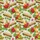 School Bus Hawaiian: Yellow Orange Red Hibiscus, Monstera Leaves, Cream Weave Design Short-sleeve Hawaiian Shirt - 7