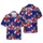 Raccoon Flag Hat Hawaiian Tropical Design: Hibiscus, Plumeria, Stripe Background Short-sleeve Hawaiian Shirt - 1