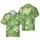 Hawaiian Botanical Faded Plumeria Monstera Seamless Distressed Textile Short-sleeve Hawaiian Shirt - 1