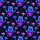 Neon Purple Blue Pink Iridescent Raccoon Psychedelic Mushroom Cosmic Star Seamless Tile Short-sleeve Hawaiian Shirt - 7