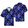 Neon Purple Blue Pink Iridescent Raccoon Psychedelic Mushroom Cosmic Star Seamless Tile Short-sleeve Hawaiian Shirt - 1