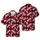 Mama Baseball Stitch Crimson Hawaiian Seamless Fabric Pattern with Mini Baseballs Short-sleeve Hawaiian Shirt - 1