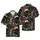 Tropical Hawaiian Pattern: Black Cat Santa Hat Christmas Lights Snowflakes Stars Short-sleeve Hawaiian Shirt - 1