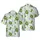 Olive Green Hibiscus Palm Beige Plumeria Fern Water Flow Seamless Edge-to-Edge Pattern Short-sleeve Hawaiian Shirt - 1