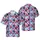 Bigfoot Sasquatch Poses Dark Brown Light Blue Gray Hawaiian Red Blue Camo Stars Short-sleeve Hawaiian Shirt - 1