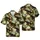 Modern Carbine Tropical Hawaiian: Black Rifles, Cream Hibiscus, Caramel Mosaic Short-sleeve Hawaiian Shirt - 1