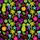 Glowing Neon Outline Pineapple Cocktail Hibiscus Starfish Flip-Flop Black Textile Print Short-sleeve Hawaiian Shirt - 7