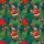 Bigfoot Santa Christmas Poinsettia Candy Cane Tropical Foliage Design Short-sleeve Hawaiian Shirt - 7