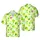 Margarita & Martini Cocktail Pattern: Lime Mint Tropical Watercolor Stripe Textile Print Short-sleeve Hawaiian Shirt - 1