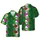 Hawaiian White Skull Pink Bloom Green Cactus Dark Foliage High Contrast Textile Art Short-sleeve Hawaiian Shirt - 1