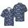 Seamless UFO Abduction Grey Alien Figures Pine Tree Camping Scene Hawaiian Print Short-sleeve Hawaiian Shirt - 1
