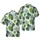 Navigator's Hawaiian Black Compass Rose Emerald Palm Plumeria Ocean Star Pattern Short-sleeve Hawaiian Shirt - 1