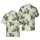 Highland Cow Hawaiian Botanical Pattern: Realistic Shaggy Cattle Sepia Weave Short-sleeve Hawaiian Shirt - 1
