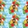 Smiling Man Beer Mug Caricature Hawaiian Hibiscus Red Yellow Plumeria Palm Fronds Short-sleeve Hawaiian Shirt - 7